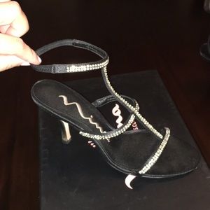 Nina Black Strappy Sandal